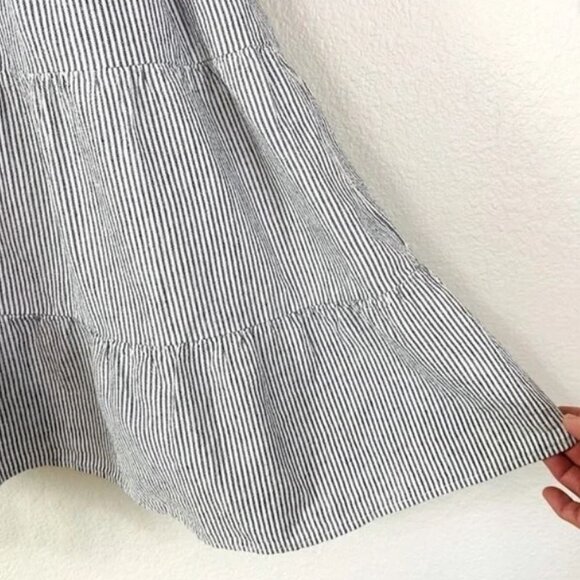Maison Jules Linen Blend Striped Tiered Dress XL | Coastal, Feminine, Breezy Fit - Picture 6 of 8